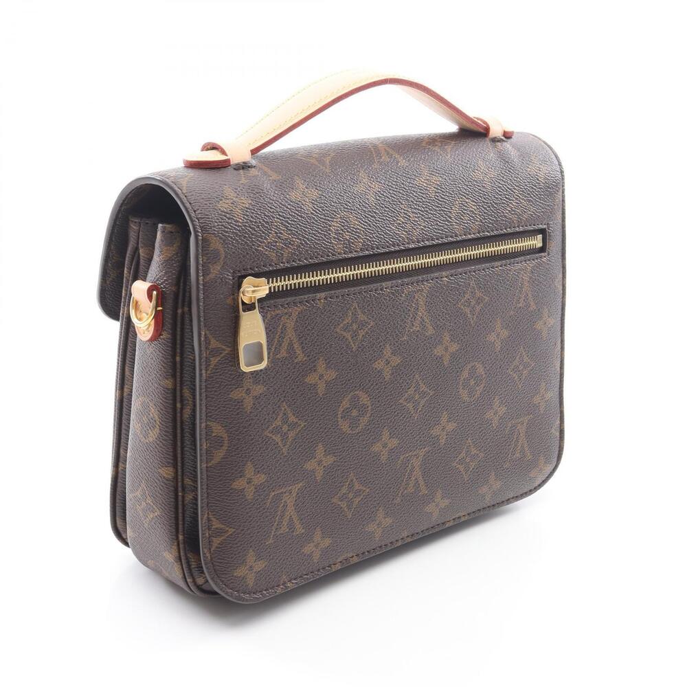Louis Vuitton Pochette Metis Handbag Canvas Leather Monogram Brown